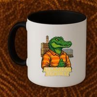 Funny Thumbs Up Alligator Alcatraz Coffee Mug thumb 2