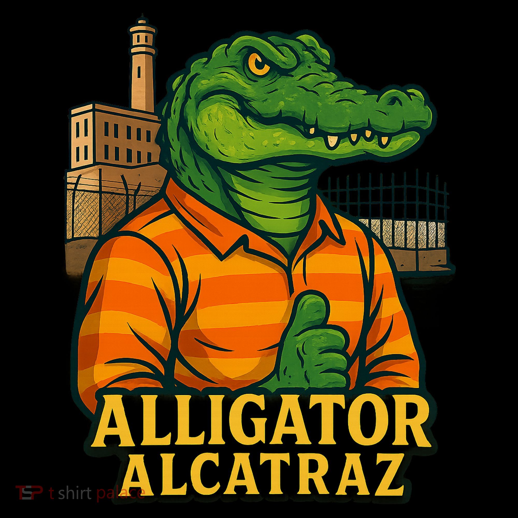 Funny Thumbs Up Alligator Alcatraz Women's Hoodie