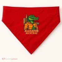Funny Thumbs Up Alligator Alcatraz USA-Made Doggie Bandana thumb 0