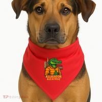 Funny Thumbs Up Alligator Alcatraz USA-Made Doggie Bandana thumb 1