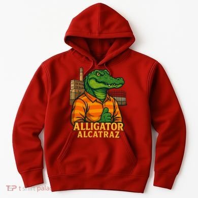 Funny Thumbs Up Alligator Alcatraz Hoodie