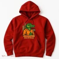 Funny Thumbs Up Alligator Alcatraz Hoodie thumb 0