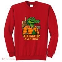 Funny Thumbs Up Alligator Alcatraz Sweatshirt thumb 0
