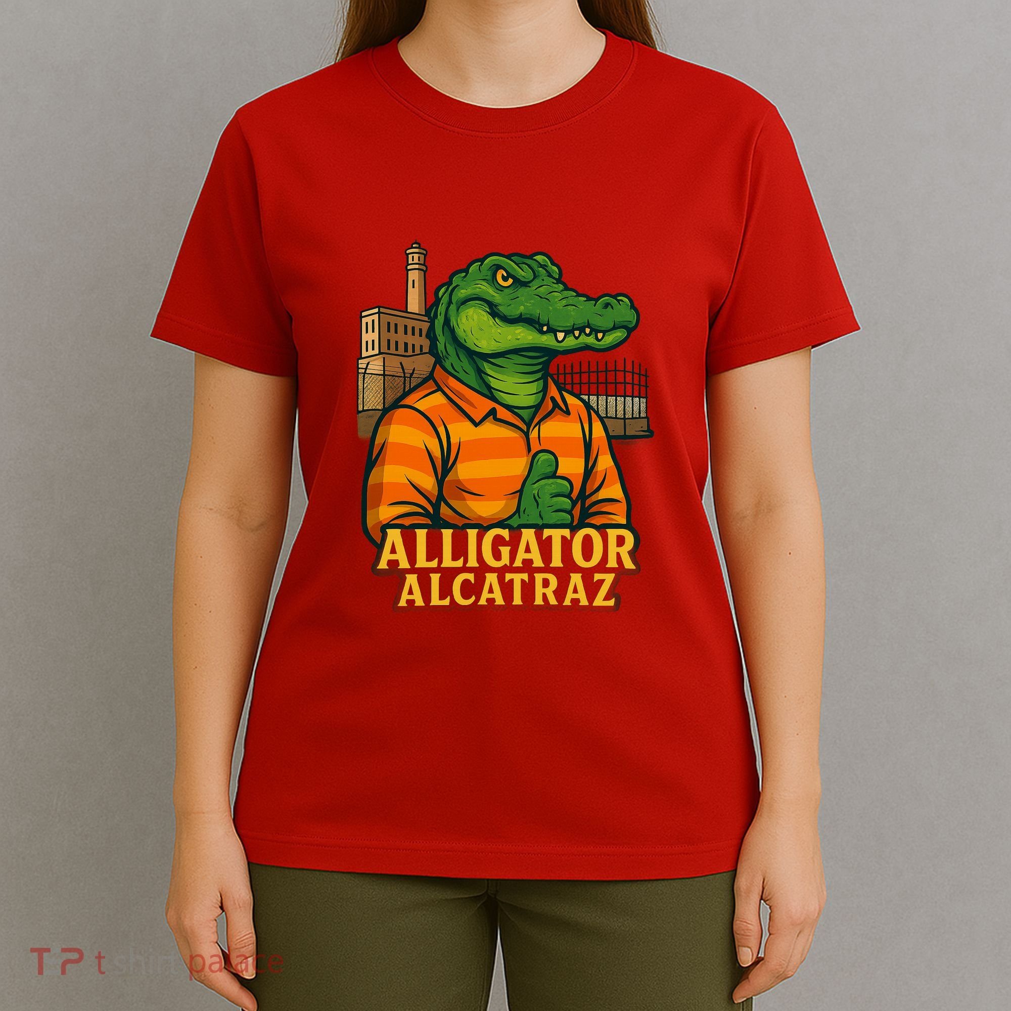 Funny Thumbs Up Alligator Alcatraz T-Shirt