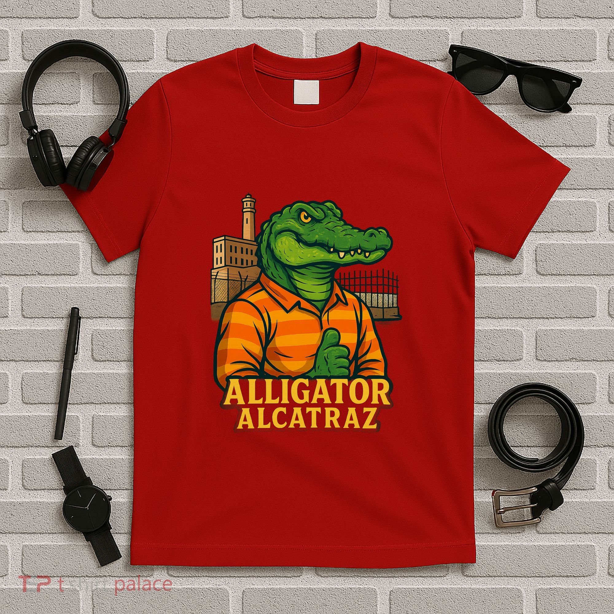 Funny Thumbs Up Alligator Alcatraz T-Shirt