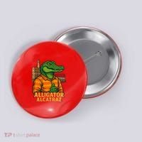 Funny Thumbs Up Alligator Alcatraz Button thumb 0
