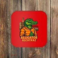 Funny Thumbs Up Alligator Alcatraz Coaster thumb 0