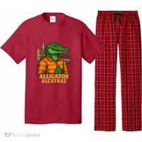 Funny Thumbs Up Alligator Alcatraz Pajama Set thumb 0