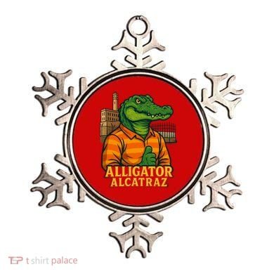Funny Thumbs Up Alligator Alcatraz Ornament