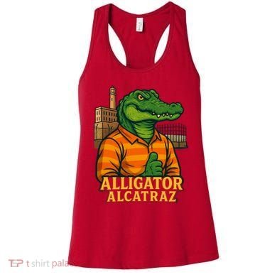 Funny Thumbs Up Alligator Alcatraz Women's Tank Top