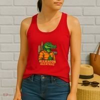 Funny Thumbs Up Alligator Alcatraz Women's Tank Top thumb 2
