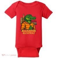 Funny Thumbs Up Alligator Alcatraz Baby Bodysuit thumb 0