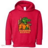 Funny Thumbs Up Alligator Alcatraz Toddler Hoodie thumb 0