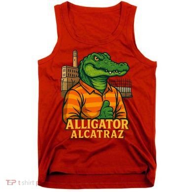 Funny Thumbs Up Alligator Alcatraz Tank Top