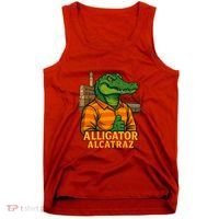 Funny Thumbs Up Alligator Alcatraz Tank Top thumb 0