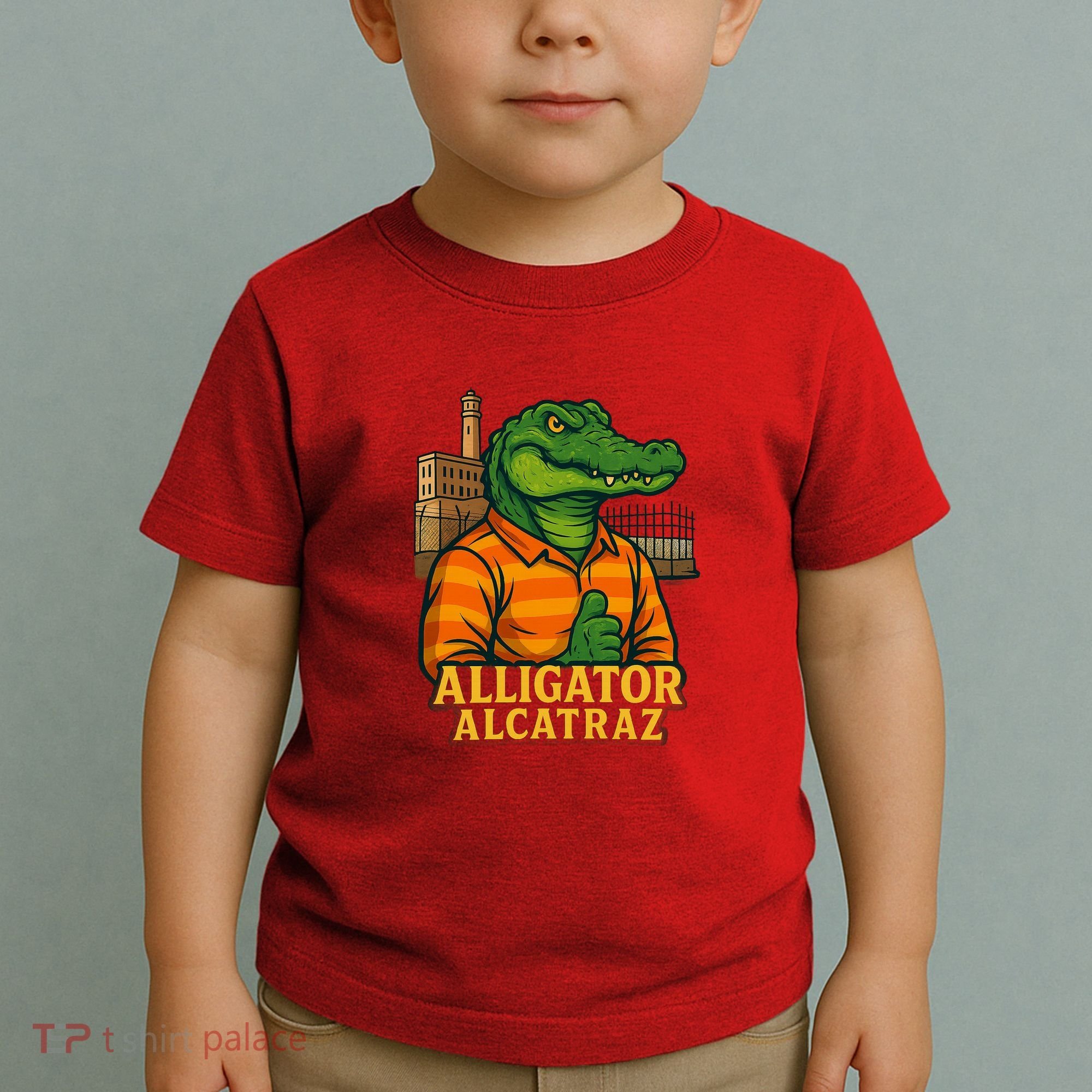 Funny Thumbs Up Alligator Alcatraz Toddler T-Shirt