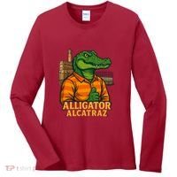 Funny Thumbs Up Alligator Alcatraz Women's Long Sleeve Shirt thumb 0