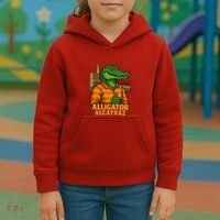 Funny Thumbs Up Alligator Alcatraz Kids Hoodie thumb 3
