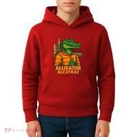 Funny Thumbs Up Alligator Alcatraz Kids Hoodie thumb 4