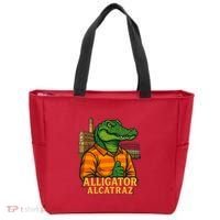 Funny Thumbs Up Alligator Alcatraz Tote Bag thumb 0