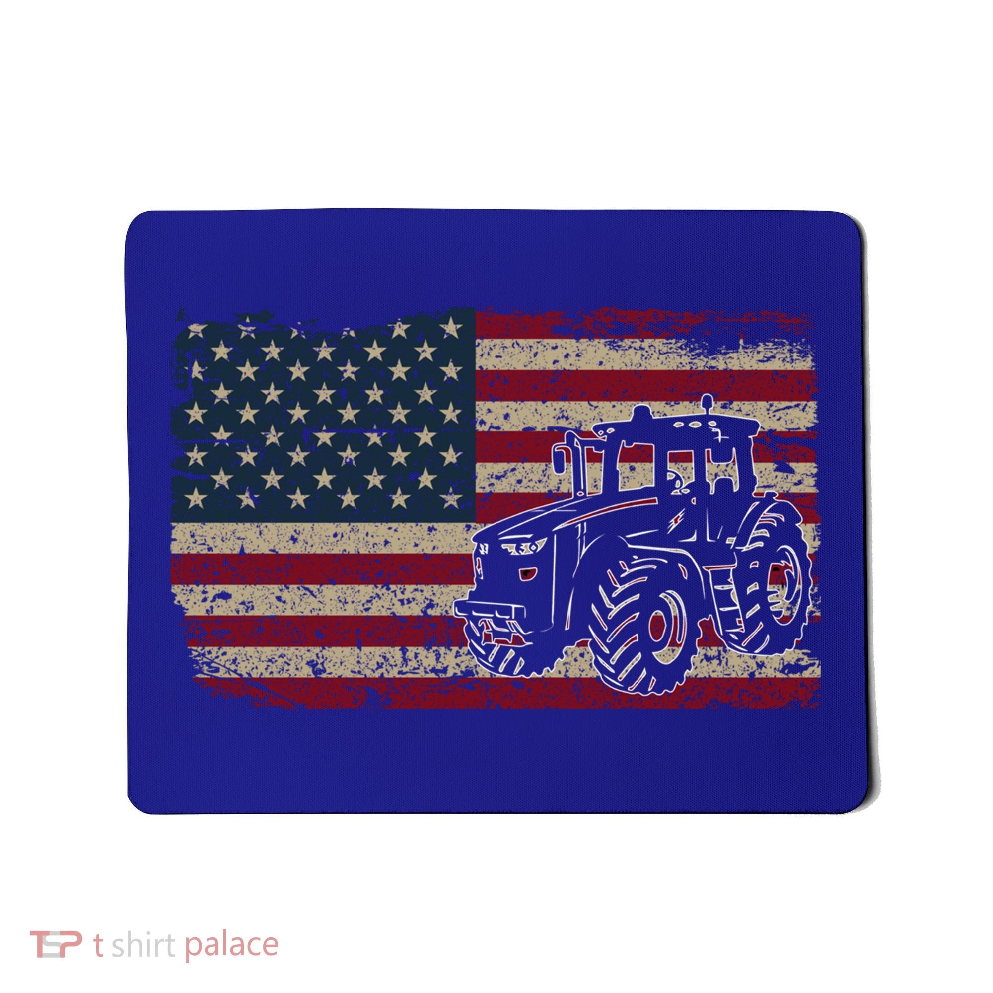 Farm Tractors Usa Flag Patriotic Farming Gift Mousepad