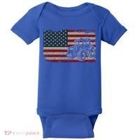 Farm Tractors Usa Flag Patriotic Farming Gift Baby Bodysuit thumb 0