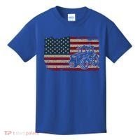 Farm Tractors Usa Flag Patriotic Farming Gift Kids T-Shirt thumb 0
