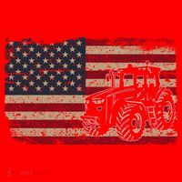 Farm Tractors Usa Flag Patriotic Farming Gift Santa Hat thumb 1