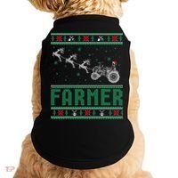 Farmer Tractors Ugly Christmas Xmas Sweater Doggie Tank thumb 0