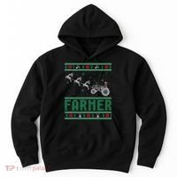 Farmer Tractors Ugly Christmas Xmas Sweater Hoodie thumb 0