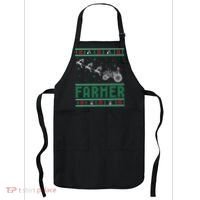 Farmer Tractors Ugly Christmas Xmas Sweater Apron thumb 0
