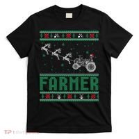 Farmer Tractors Ugly Christmas Xmas Sweater T-Shirt thumb 0