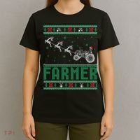 Farmer Tractors Ugly Christmas Xmas Sweater T-Shirt thumb 4