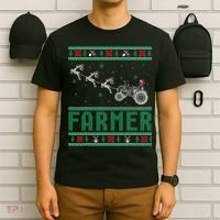 Farmer Tractors Ugly Christmas Xmas Sweater T-Shirt thumb 6