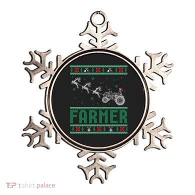 Farmer Tractors Ugly Christmas Xmas Sweater Ornament