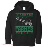 Farmer Tractors Ugly Christmas Xmas Sweater Toddler Hoodie thumb 0