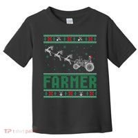 Farmer Tractors Ugly Christmas Xmas Sweater Toddler T-Shirt thumb 0
