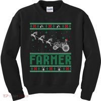 Farmer Tractors Ugly Christmas Xmas Sweater Kids Sweatshirt thumb 0