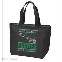 Farmer Tractors Ugly Christmas Xmas Sweater Tote Bag thumb 3