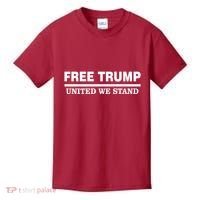 Free Trump United We Stand President Trump Supportive Kids T-Shirt thumb 0