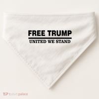 Free Trump United We Stand USA-Made Doggie Bandana thumb 0