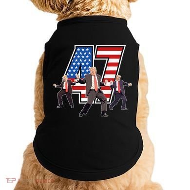 Funny Trump Victory Dance 47th President Dancing Doggie Tank