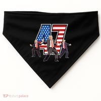 Funny Trump Victory Dance 47th President Dancing USA-Made Doggie Bandana thumb 0
