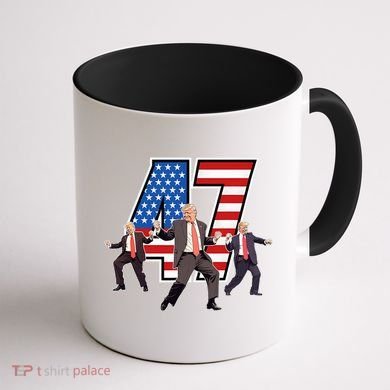 Funny Trump Victory Dance 47th President Dancing Coffee Mug back