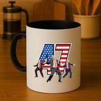 Funny Trump Victory Dance 47th President Dancing Coffee Mug thumb 4