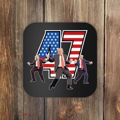 Funny Trump Victory Dance 47th President Dancing Coaster