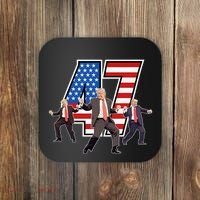 Funny Trump Victory Dance 47th President Dancing Coaster thumb 0