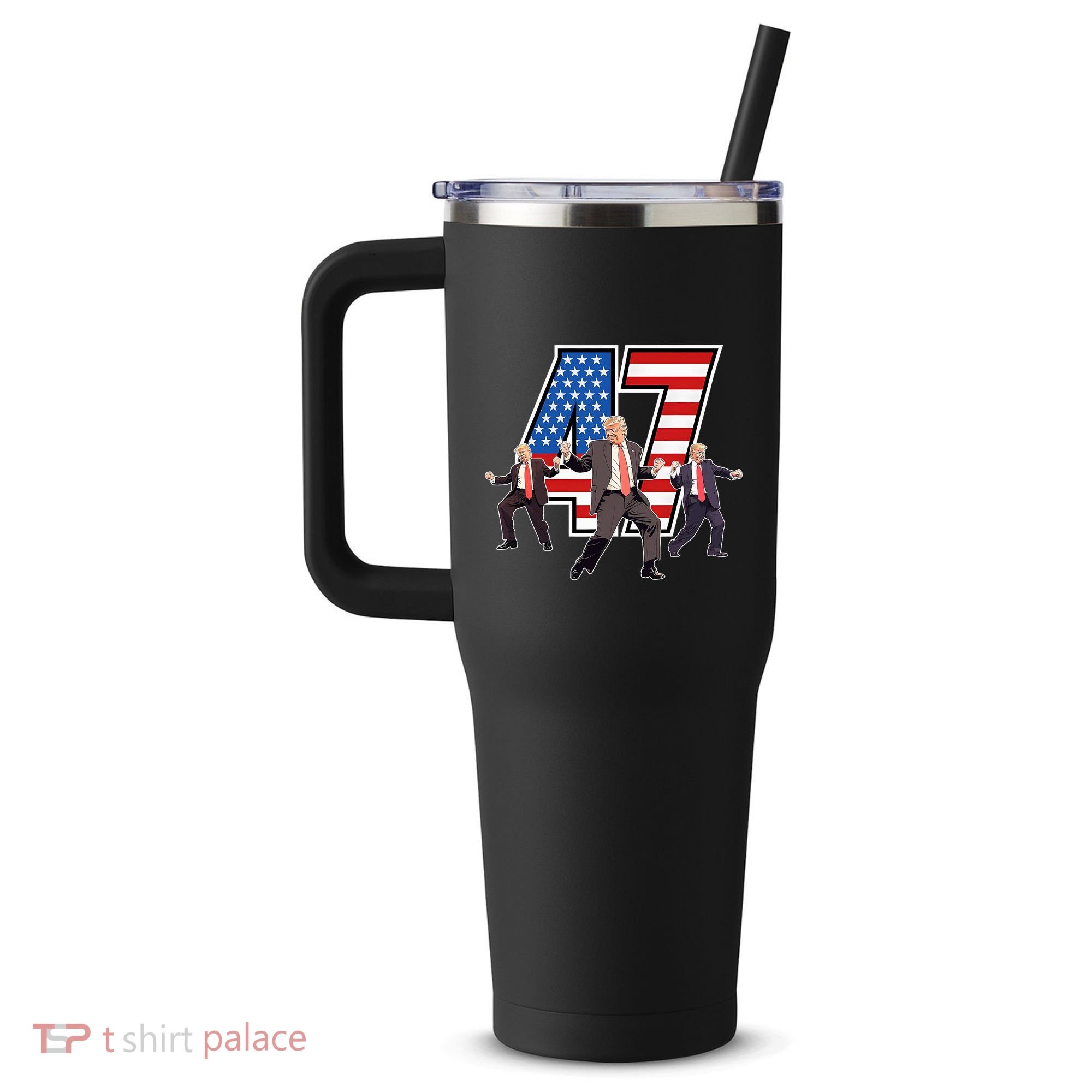 Funny Trump Victory Dance 47th President Dancing 40oz Vacuum Insulated Stainless Steel Travel Tumbler