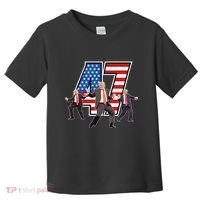 Funny Trump Victory Dance 47th President Dancing Toddler T-Shirt thumb 0