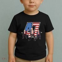 Funny Trump Victory Dance 47th President Dancing Toddler T-Shirt thumb 2
